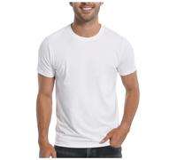Generisch 2025 Men's T-Shirt Ultra Soft White Plain Crew Neck Casual Basic T-Shirt for Men Nursing Vest, White, L