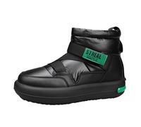 Generisch 2025 Men's Winter Fashion, Warm Cotton Thickened Snow Boots, Thick Soles, Slip-on Snow Boots Shoes Men 44, Green, 7 UK