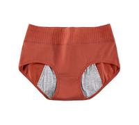 Generisch 2025 Menstrual Pants for Women, 4-Layer Leak-Proof Menstrual Panties, Menstrual Bi Panties, Black Lightweight Cycling Underwear Men's Long Sleeve, Brick Red, L