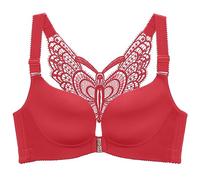 Generisch 2025 One Fab Fit Underwire Bra for Women Demi T-Shirt Bra Convertible Bras for Women Legs Padded Clothes Cute Warm Clothes, red, 54