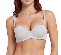 Generisch 2025 One Fab Fit Underwire Bra for Women Demi T-Shirt Bra Convertible Bras for Women Top Crop Top, White, 32 D