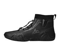 Generisch 2025 Pairs Spring Mid Top Ankle Boots Men's Fashion Socks Mouth Casual Shoes R Plus Size Handmade Waterproof Shoes Men 45, black, 12.5 UK