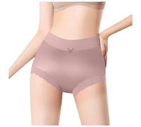 Generisch 2025 Seamless Women's Satin Ice Silk High Waist Plus Size Men Underwear Elephant, Red (watermelon red), L