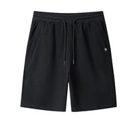 Generisch 2025 Shorts Men's Shorts Plain Men's Training Trousers Plus Size Quick Drying with Mesh Beach Shorts Swimsuit Jogging Bottoms Long Size, black, 7XL