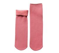 Generisch 2025 Socks for Women Fleece Cosy Soft Velvet Slim Thermal Socks Fleece Cosy Socks Warm Winter Snow Socks 2025, Red (watermelon red), One Size