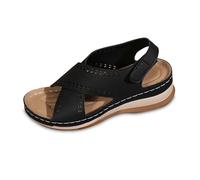 Generisch 2025 Summer Foreign Trade Hang With Europe The United States Sandals Lightweight Hollow Plain Sandals Slippers Hallux Valgus Shoes Women's Runners, black, 9 UK