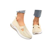 Generisch 2025 Summer Orthopaedic Shoes Women's Walking Shoes Women's Lightweight Width H Mesh Breathable Casual Comfort Running Shoes Comfortable Outdoor Summer Shoes Trainers, yellow, 6 UK