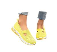 Generisch 2025 Summer Orthopaedic Shoes Women's Walking Shoes Women's Lightweight Width H Mesh Breathable Casual Comfort Running Shoes Comfortable Outdoor Summer Shoes Trainers, yellow1, 2 UK
