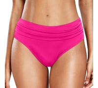Generisch 2025 Summer Swimming Trunks, Women's Bikini Bottoms, Casual High Waisted Plain Split Swimming Trunks in Plus Size for Women, Bikini Bottoms with Leg (Silver XXL), Hot Pink, M