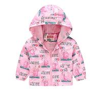 Generisch 2025 Toddler Boys Casual Jackets Print Cartoon Hooded Outerwear Zip Coats Long Sleeve Coats Police Children 4 Years, Hot Pink, 18-24 Monate
