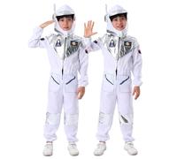Generisch 2025 - Wandering Earth Boys and Girls Play Space Astronaut Carnival Costume, Performance Costumes Newborn Clothes (White, 7-9 Years)