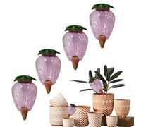 Generisch 2025 Watering Balls, Automatic Plant Watering for Room, Balcony and Garden, Transparent Water Bulbs with Drip System, Ideal for Holidays and Everyday Use (500 ml) (Pack of 4, Red)