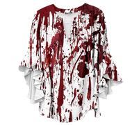 Generisch 2025 Women's Casual Casual Shirts for Daily Wear Loose Fit Comfort and Relaxation for Spring, Summer and Autumn. Ideal for pairing with jeans. Snow shirt, red, S