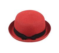 Generisch 2025 Women's Dress Hat, Wide Leaf Flower Bridal Shower Hat, Sun Hat, Beach Hat, Sun Hats, Plants, red, 头围57cm