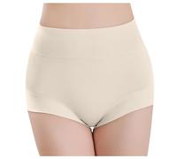 Generisch ·2025 Women's High Waist Plus Size Plain Tummy Lift Underwear Men Pack, beige, XXL