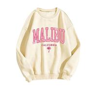 Generisch ~2025 Women's MSLIBU Printed Crew Neck Sweatshirt for Adults Cow Pullover, beige, XL