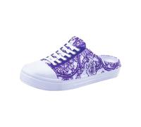 Generisch 2025 Women's Summer Sandals Beach Shoes Slippers Butterfly Print, purple, 5 UK