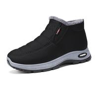 Generisch 2025 Women's Winter Ankle Boots Fashionable Fleece Lined Snow Boots Water Comfortable Casual Warm Slip-On Boots for Women Compatible with Motorcycle Men 42, black, 6 UK