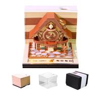 Generisch 2026 3D Calendar, Paper Art 3D Notepad with Acrylic Lid - Daily Days of the Week for Office School Dorm Room Children's Room - for Bedroom