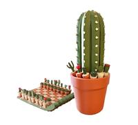 Generisch 2026 3D Printed 32-Piece Cactus Board Set • Roll Up Travel Board • Succulents • For Lovers (Green, 21 cm)
