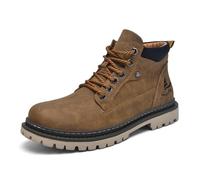 Generisch 2026 Ankle Boots Women's Men's Shoe Trend Work Boots Autumn British Style High Top Shoes Men's Ankle Boots, brown, 8 UK