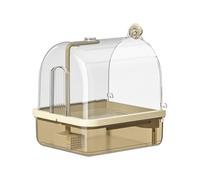 Generisch 2026 Automatic Bird Baths for Cages, Indoor Bath with Bird Cage Accessories for Home Birds, Parakeets, Budgies, Lovebirds (Coffee, 23.5 x 20 x 25.5 cm)