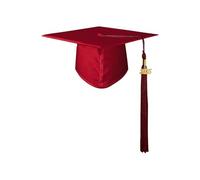 Generisch 2026 Bachelor's Graduation Hat, School Uniform, Student Graduation Hat for Adults, Cap, Black, Checked, Wine Red, One Size