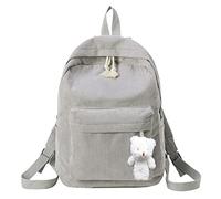 Generisch 2026 Backpack Casual Shoulder Cord Backpack Student Fashion Bag Women's Bag Youth Simple Fashion Shoulder Bag, gray, standard size, Travel Backpacks