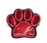 Generisch 2026 Backpack Cute Cat Design PU Leather Shoulder Bag with Pin Doll Display and Clear Bag for Girls and Women, red, standard size, Duffel Backpacks