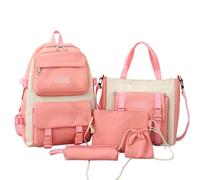 Generisch 2026 Backpack for Women with Large Capacity Durable School Bag in 5-Piece Set Lightweight Book Bag for Students Teenagers for Campus Lessons (One Size)
