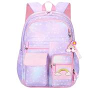 Generisch 2026 Backpack School Backpack for Kids Lightweight Durable Large Capacity Book Bag for Elementary School Students Cute Design Comfortable Shoulder Straps, purple, S, Rucksack Backpacks