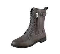 Generisch 2026 Boots Boots Shoes Zipper for Women Heel Side Chunky Booties Motorcycle Rights Women's Boots, gray, 7 UK