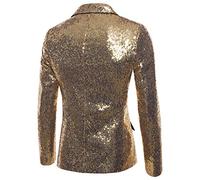 Generisch 2026 - Button Top Men's Casual Fit Suit One Jacket Charm Coat Sequin Proof Coats & Jackets Lined Coat Men, gold, L