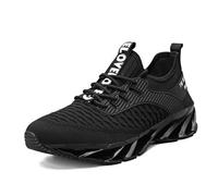 Generisch 2026 Casual, Comfortable Slip-On Sports Shoes, Running Shoes, Mesh for Men, Plain Design, Trainer Socks, Men, Black, 50, black, 7 UK