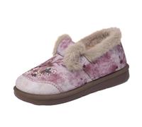 Generisch 2026 Casual Winter Slippers with Embroidery, Comfortable Shoes for Everyday Cold Weather, pink, 5 UK