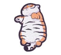 Generisch 2026 Cat Litter Mat, Tiger Goodnight Cat Litter Mat, Falling Pad, Proof Pad Proof Floor Mat, Floor Mat (Yellow, 58 x 38 cm)