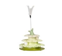 Generisch 2026 Cat Toy, Cat Toy for Cats, Pet Table with Teaser Stick, Roller, Interactive Track for Indoor Play Training (Green, One Size)