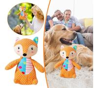 Generisch 2026 Cat Toy Dog Voice Teeth Grinding Lonely Stress Relieving Training Small Puppies Golden Large Dog Dolls Supplies1 (Orange, 25 cm)