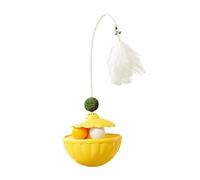 Generisch 2026 Cat Toy Interactive Cat Fishing Rod for Playing Romping for Indoor Cats - for Movement Binding (Yellow, 22 cm)