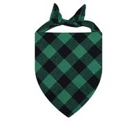 Generisch 2026 Checked Pet Bandana as a Fashion Accessory for Dogs Cats with Quick Closure Soft Fabric for Optimal on Any Adventure (Green, 13 x 13 x 2 cm)