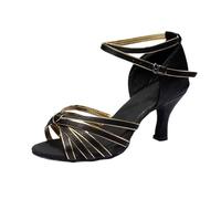 Generisch 2026 cm High Women's Sandals with Latin American Dance Shoe and Knot Decor Slip Sole Comfortable Evening Shoes with Medium Heel for Casual Indoor Occasions, yellow, 9 UK