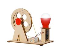 Generisch 2026 Educational Hand Crank Energy Science Set for Interactive Learning Toy to Discovery of Electricity Circuits (Beige, 15 x 12 x 8.5 cm)