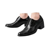 Generisch 2026 Elegant Western Boots with Cuban Heel, Embroidered Men's Shoes for Festive Occasions in Western Style, High-Quality Leather Workmanship, Ideal with Jeans, Everyday Look, black, 9.5 UK
