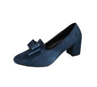 Generisch 2026 Elegant Women's with Heel, Comfortable Slip-On Shoes in Timeless Style Variations for Casual Elegance, Feminine Comfort, darkblue, 6 UK