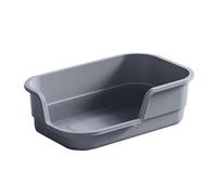 Generisch 2026 Extra Large Semi-Closed Cat Litter Tray with High Side Walls as a Durable Indoor Solution for Your Cat (Grey, 42 x 28 x 12 cm)