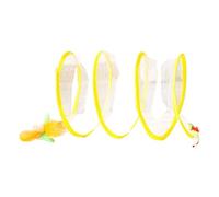 Generisch 2026 Foldable Cat Tunnel Toy with Crackling Fabric, Foldable Play Tube, 25 x 25 cm, Compact Design for House Cats (Colour Varied) (A, 25 x 25 x 1.8 cm)