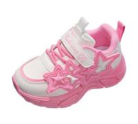 Generisch 2026 Girls Fashion Pattern Simple Cute Star Pattern Flat Bottom Comfortable Non-Slip with Hook Loop Seasonal Casual Shoes, pink, 11.5 UK Child