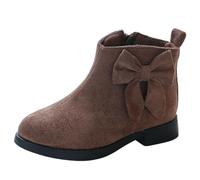 Generisch 2026 Girls' Shoes Fashionable Plain Short Boots Non-Slip Breathable Women's Boots for Active Lightweight Comfortable Trainers with Robust Sole, brown, 13 UK Child