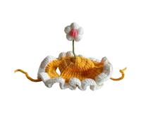 Generisch 2026 Hand Knitted Cat Hat, Whimsical Costume, Soft, Crocheted for Cute Indoor Photo Parties (Yellow, 15.5 x 15 cm)