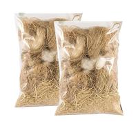 Generisch 2026 Handmade Bird Nesting Heart Fibres, for Nesting Material, Winter Shelter for Wild Birds, Garden Art, Bird Lovers (Khaki, 13.5 x 22 cm)